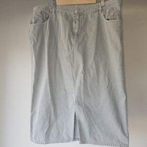 ASOS Curve Light Gray Denim Skirt